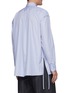 Back View - Click To Enlarge - YOKE - Side Slit Thomas Mason Striped Cotton Shirt