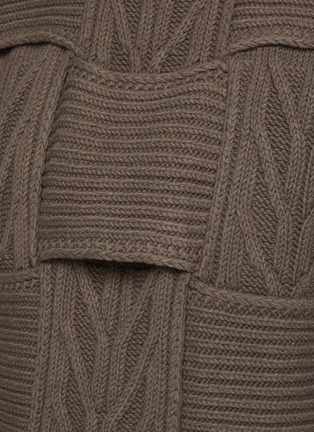  - YOKE - Mixed Knit Patchwork Wool Sweater