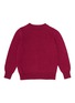 Main View - Click To Enlarge - THE ROW - LONG SLEEVES Kids CREW NECK JUMPER