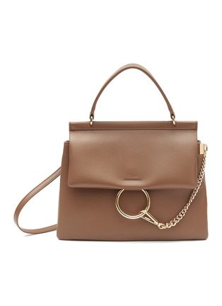 Main View - Click To Enlarge - CHLOÉ - Faye' Calfskin Leather Chain Top Medium Handle Bag