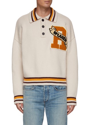 Main View - Click To Enlarge - RHUDE - MCLAREN' CHENILE PATCH POLO TOP