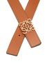 Detail View - Click To Enlarge - LOEWE - Reversible Anagram Buckle Calfskin Leather Belt