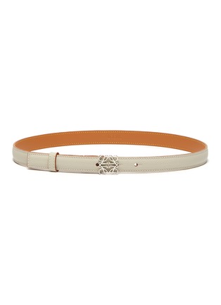 Main View - Click To Enlarge - LOEWE - ANAGRAM PLAQUE GRAIN LEATHER BELT