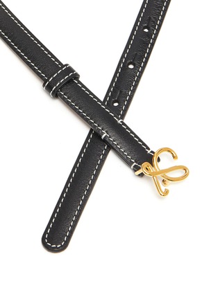 Detail View - Click To Enlarge - LOEWE - L logo Buckle Calfskin Leather Thin Belt
