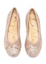 Figure View - Click To Enlarge - SAM EDELMAN - Felicia' Mini Glitter Bow Ballerina Flats