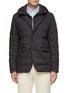 Main View - Click To Enlarge - HERNO - Laminar' Quilted Down Jacket with Detachable Hooded Bib