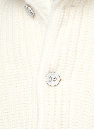  - HERNO - Detachable Hooded Bib Wool Knit Button Down Jacket