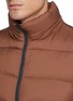 Detail View - Click To Enlarge - HERNO - Detchable Hood Zip Up Nylon Down Vest