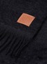 Detail View - Click To Enlarge - LOEWE - Anagram Embossed Patch Mohair Wool Blend Scarf