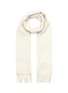 Main View - Click To Enlarge - LOEWE - Contrast Side Logo Embroidered Wool Cashmere Blend Scarf