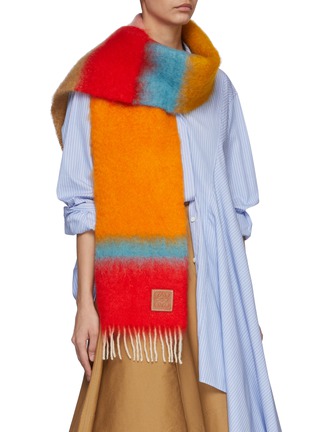 Figure View - Click To Enlarge - LOEWE - Stripes Mohair Scarf