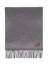 Detail View - Click To Enlarge - LOEWE - Anagram Embroidered Cashmere Scarf