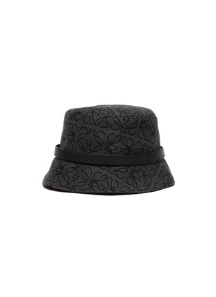 Main View - Click To Enlarge - LOEWE - Anagram Jacquard Leather Band Bucket Hat