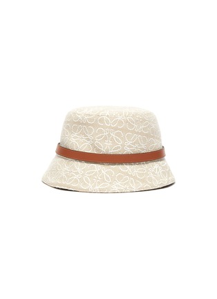 Main View - Click To Enlarge - LOEWE - Anagram jacquard leather band bucket hat