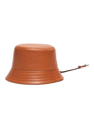 Main View - Click To Enlarge - LOEWE - Anagram Appliqued Nappa Calfskin Leather Bucket Hat