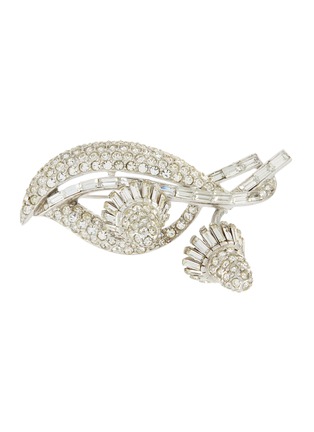 Main View - Click To Enlarge - LANE CRAWFORD VINTAGE ACCESSORIES - Ledo diamanté flower brooch