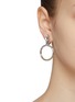 Figure View - Click To Enlarge - LANE CRAWFORD VINTAGE ACCESSORIES - Trifari Baguette Set Diamanté Hoop Drop Earrings