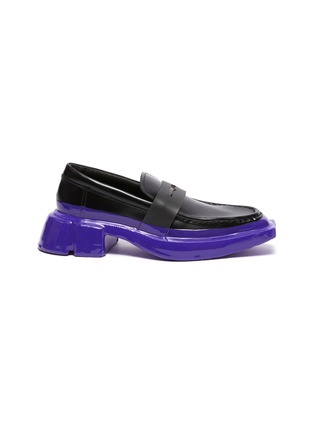 Main View - Click To Enlarge - BOTH - Leather Dipped Rubber Sole Gang Square Toe Platform Loafer