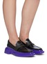 Figure View - Click To Enlarge - BOTH - Leather Dipped Rubber Sole Gang Square Toe Platform Loafer