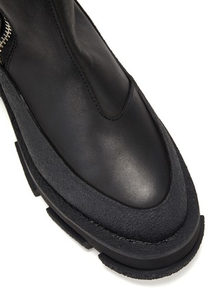 Detail View - Click To Enlarge - BOTH - X Dion Lee 'Gao' Over The Knee Leather Shearling Boots