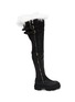 Main View - Click To Enlarge - BOTH - X Dion Lee 'Gao' Over The Knee Leather Shearling Boots