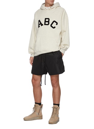 Figure View - Click To Enlarge - FEAR OF GOD - Elongated Drawstring Waist Iridescent Twill Shorts