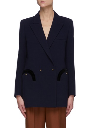 Main View - Click To Enlarge - BLAZÉ MILANO - CORE RESOLUTE' DOUBLE BREASTED WOOL BLAZER