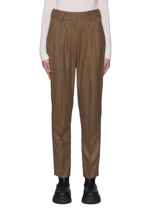 Main View - Click To Enlarge - BLAZÉ MILANO - Joyette Banker' Houndstooth Virgin Wool Tailored Pants