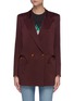 Main View - Click To Enlarge - BLAZÉ MILANO - 'Novalis Aubergine' double breasted wool blazer
