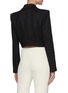 Back View - Click To Enlarge - KHAITE - Lucille' Single Breasted Tuxedo Wool Twill Cropped Blazer