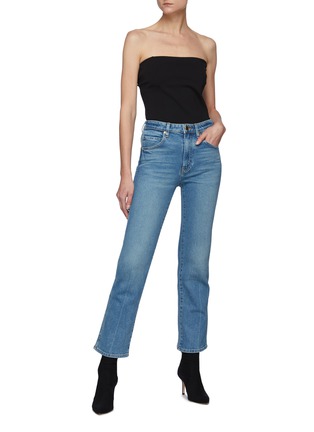 Figure View - Click To Enlarge - KHAITE - Vivian' Crop Bootcut Jeans