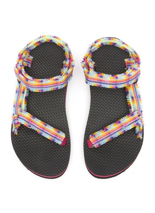 Figure View - Click To Enlarge - TEVA - Midform Universal' Fray Rainbow Velcro Strap Toddler and Kids Sandals
