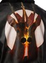  - BURBERRY - Detachable Shearling Collar Deer Print Leather Blouson Jacket