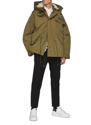 Figure View - Click To Enlarge - BURBERRY - Merriott' Parka With Deachable Shearling Liner And Hood