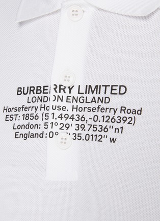  - BURBERRY - 'Arlo' coordinate print polo shirt