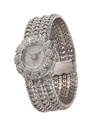 Detail View - Click To Enlarge - BUCCELLATI - Elio Milleluci' Diamond 18k White Gold Watch