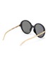 Figure View - Click To Enlarge - GUCCI - Chain Link Temple Round Acetate Frame Sunglasses