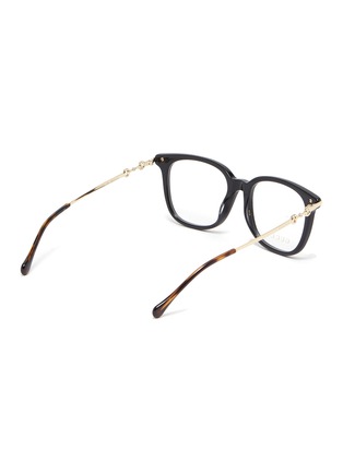 Figure View - Click To Enlarge - GUCCI - Horseshoe Detail Temple Acetate Frame optical glasses