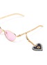 Detail View - Click To Enlarge - GUCCI - Chain Link Temple Metal Frame Cateye Sunglasses