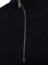  - FRAME - The Essential' Half Zipped Turtleneck Ribbed Wool Knit Sweater