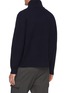 Back View - Click To Enlarge - FRAME - The Essential' Half Zipped Turtleneck Ribbed Wool Knit Sweater