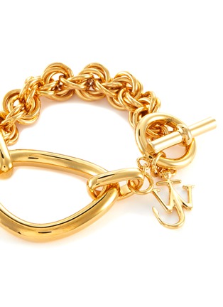 Detail View - Click To Enlarge - JW ANDERSON - Anchor Logo Charm Oversized Round Link Chain Bracelet