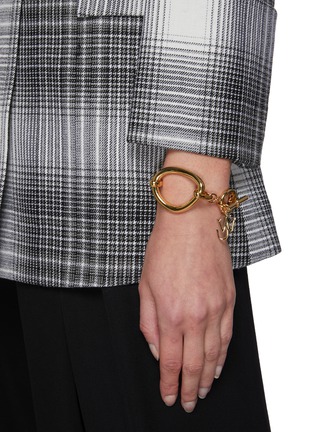 Figure View - Click To Enlarge - JW ANDERSON - Anchor Logo Charm Oversized Round Link Chain Bracelet