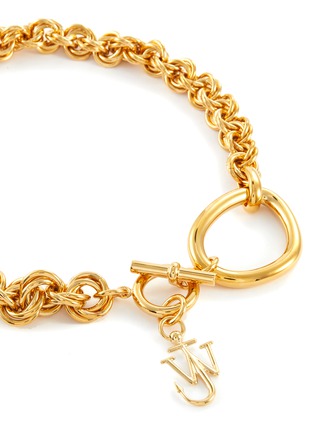Detail View - Click To Enlarge - JW ANDERSON - Anchor Logo Charm Intertwine Link Chain Choker