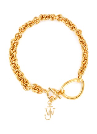 Main View - Click To Enlarge - JW ANDERSON - Anchor Logo Charm Intertwine Link Chain Choker