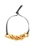 Main View - Click To Enlarge - JW ANDERSON - Chain Motif Leather Necklace