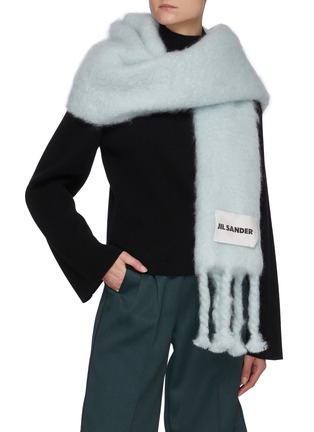 Figure View - Click To Enlarge - JIL SANDER - Wool and Mohair Plain Scarf