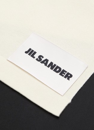 Detail View - Click To Enlarge - JIL SANDER - Contrast Colour Superfine Wool Knit Scarf