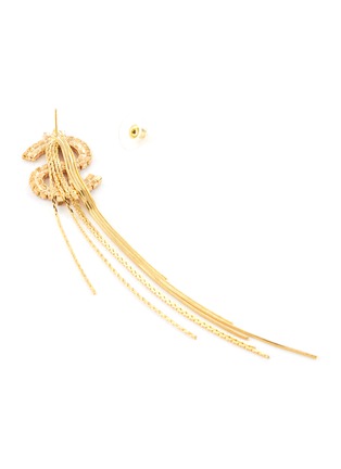 Detail View - Click To Enlarge - VENNA - Dollar sign chain fringe drop earrings