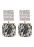 Main View - Click To Enlarge - VENNA - Brush stroke strass embellished drop earrings